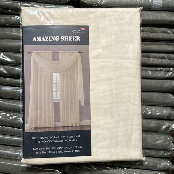 Amazing Sheer Beige 2 window panels - Picture 3 of 4